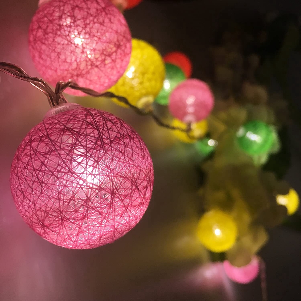 Dây đèn LED 20 bóng hình cầu trang trí đa dụng