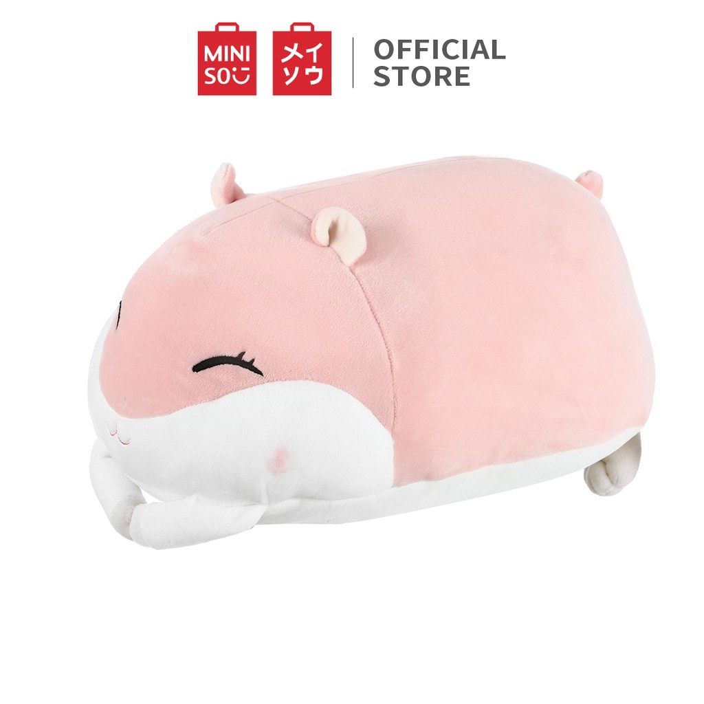 Thú bông Miniso hình con Hamster nằm (Giao màu ngẫu nhiên) - Hàng chính hãng