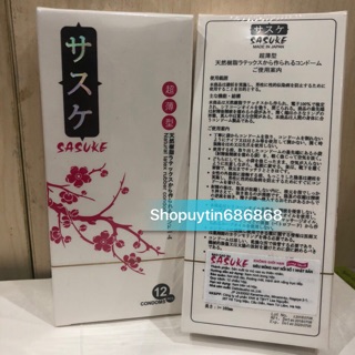 [CHÍNH HÃNG]Bao cao su SASUKE hộp 12 cái