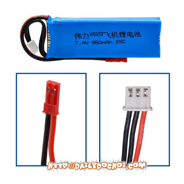 Xuongpin.vn Pin máy bay cánh bằng XK X520 chính hãng, hàng chất lượng cao giá thành cực tốt,hàng mới 100%