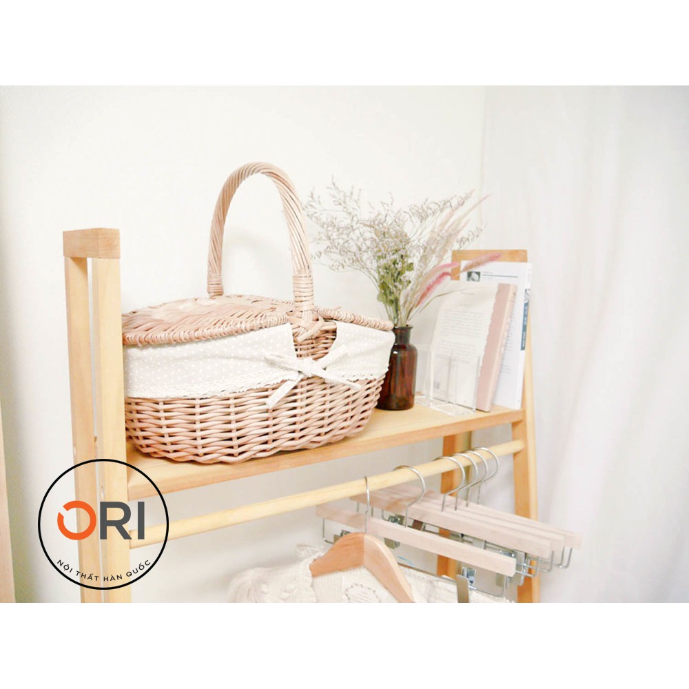 Kệ Treo Quần Áo Hình Thang Hàn Quốc Màu Gỗ - LADDER HANGER NATURAL - ORI NỘI THẤT HÀN QUỐC