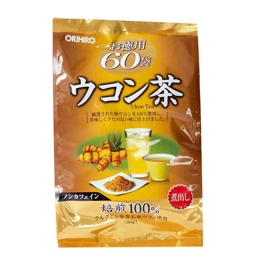 Trà Nghệ Ukon Tea Orihiro 60 gói - Hỗ trợ thải độc cơ thể, tăng cường giải độc gan