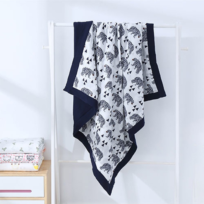 Khăn Tắm Cotton Sáu Lớp 120x120cm Mềm Mại Dành Cho Bé Sơ Sinh