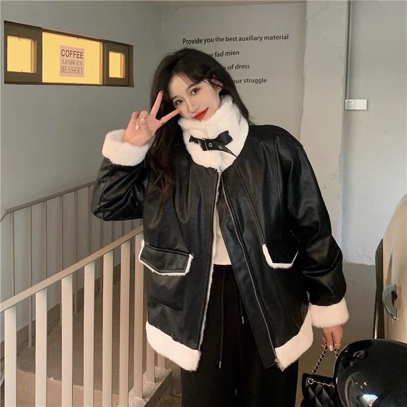 ÁO DA LÓT LÔNG ULZZANG