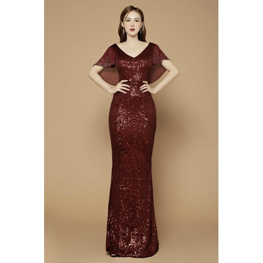 SIZE>70KG ĐẦM DẠ HỘI KIM SA TAY CHOÀNG