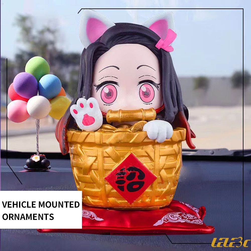 Mô hình nhân vật hoạt hình Demon Slayer Kamado Nezuko dễ thương trang trí xe hơi