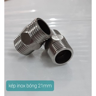 Kép inox- Nối 2 đầu ren inox(cỡ ren 21)