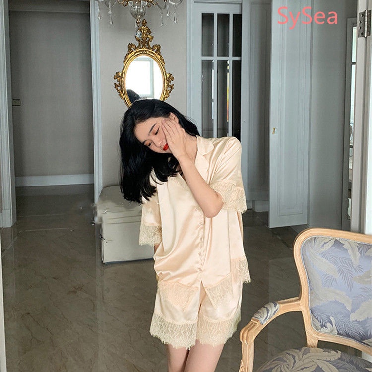 Bộ Đồ Ngủ Phối Ren Màu Sắc Quyến Rũ Cho Nữ