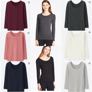 Áo Heattech giữ nhiệt Uniqlo cổ tròn for women