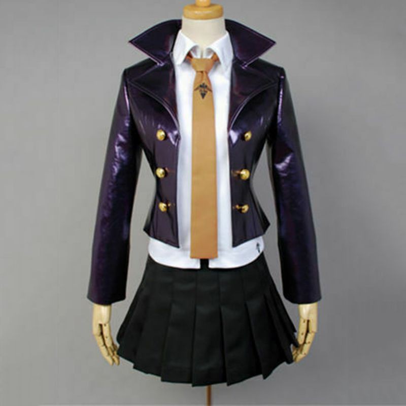 New Danganronpa Dangan-Ronpa Kyoko Kirigiri Cosplay Costume Dress Set With Gloves