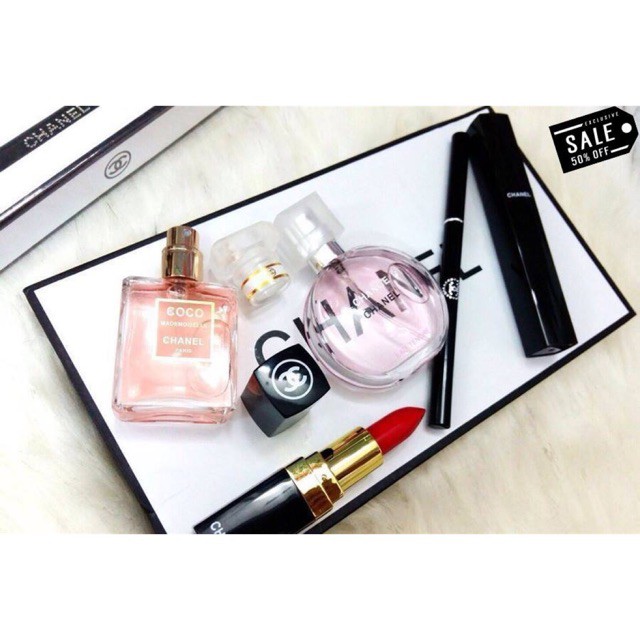 SET BỘ TRANG ĐIỂM- NƯỚC HOA 5 MÓN