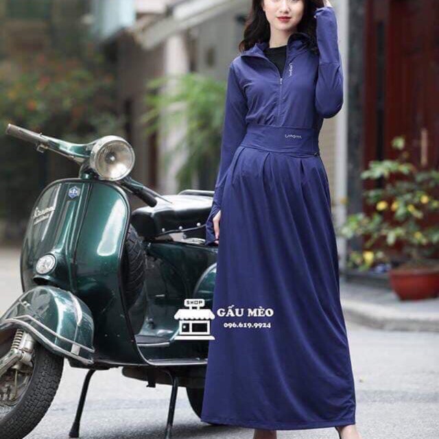 Set ÁO CHỐNG NẮNG kèm VÁY chống nắng THÔNG HƠI