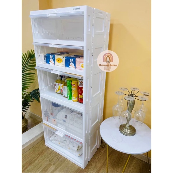 [CHÍNH HÃNG] Tủ Nhựa 5 Tầng Đựng Quần Áo Cho Bé, Chất Liệu Nhựa PP Nhiều Ngăn Cực Tiện Lợi