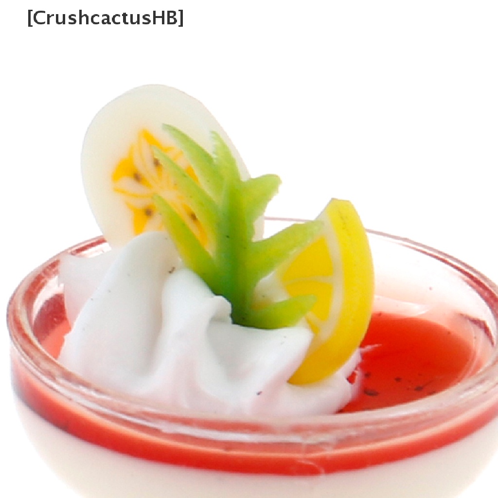 [CrushcactusHB] Mô Hình Ly Kem Sữa Chua Trang Trí Nhà Búp Bê Thu Nhỏ 1: 12 Bán Chạy