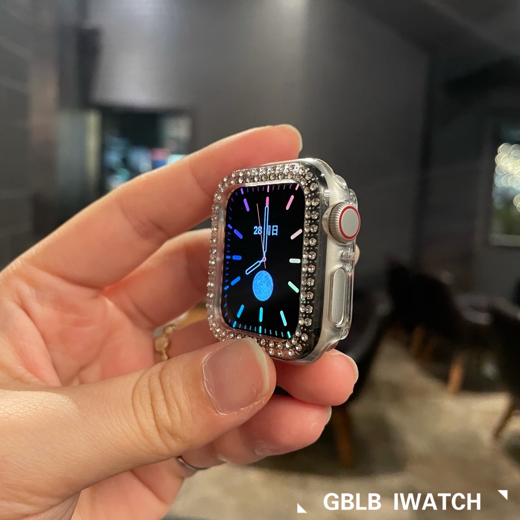 Ốp đính đá bảo vệ mạnh mẽ thích hợp cho đồng hồ Apple 7 45mm 41mm Iwatch 6 5 4 SE 3 2 1 40MM 44MM 38MM 42MM 7 41mm