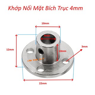 Khớp nối động cơ mặt bích trục 4mm