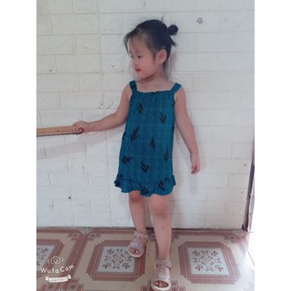 XẢ Váy áo lanh trẻ em