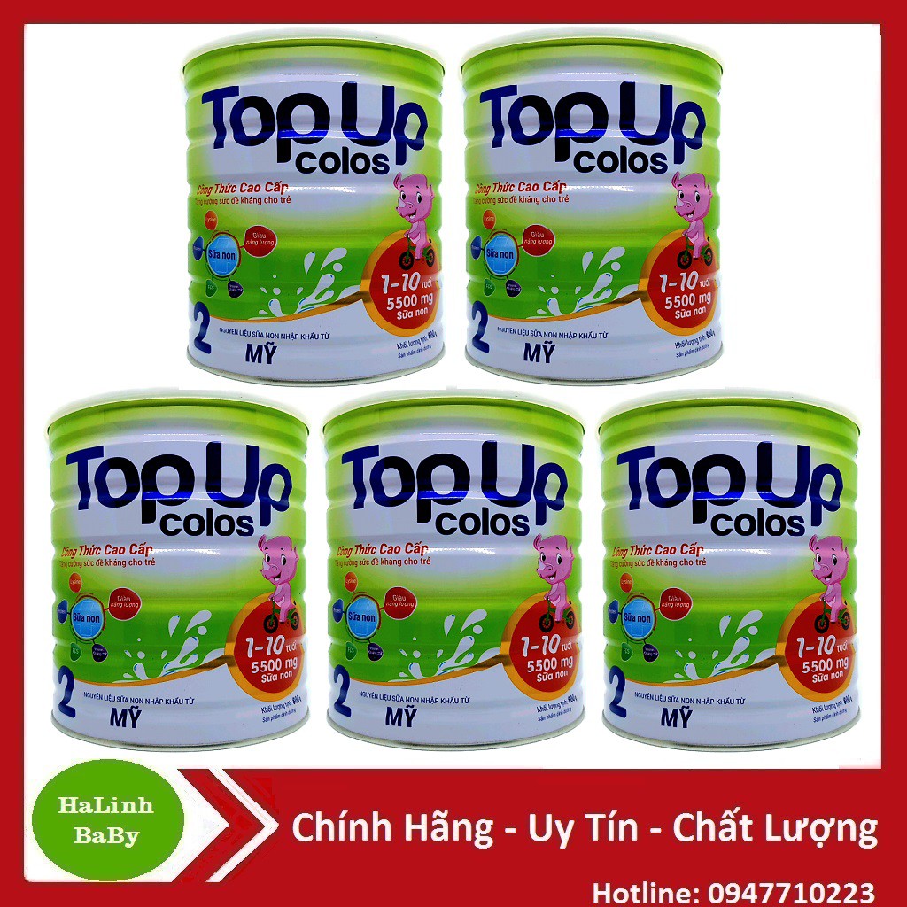 Combo 5 Lon Sữa Topup Colos 1,2 800g [Date 2023]