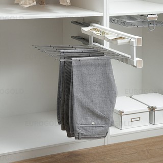 MÓC TREO QUẦN TÂY KẾT HỢP ĐỂ TRANG SỨC, RAY GIẢM CHẤN , EVA400 - EVA400B - THƯƠNG HIỆU EUROGOLD