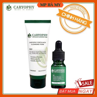 Combo Sữa Rửa Mặt Ngăn Ngừa Mụn + Serum Ngăn Ngừa Thâm Caryophy chính hãng