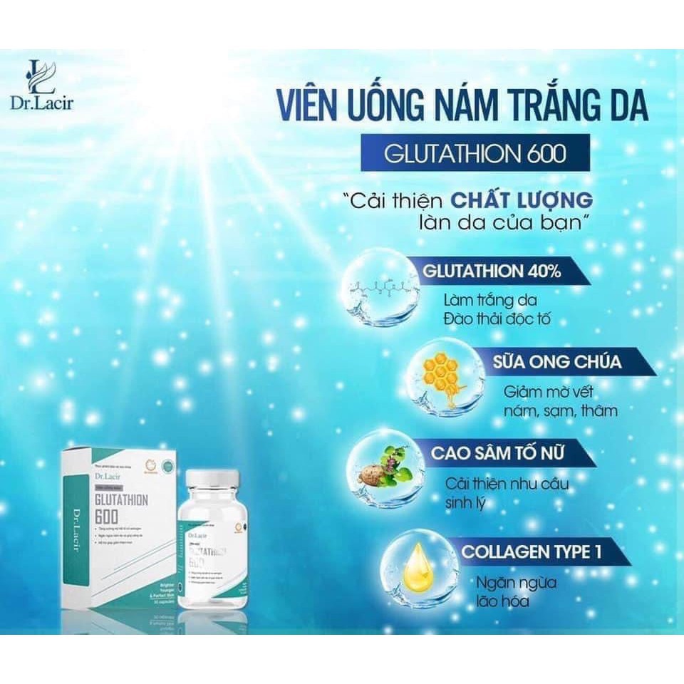 Viên uống trắng da Glutathione Lamer Dr Lacir chính hãng | BigBuy360 - bigbuy360.vn