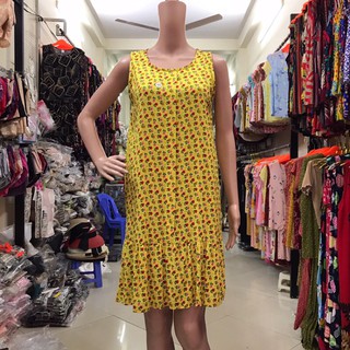 Váy lanh dáng xuông rộng
