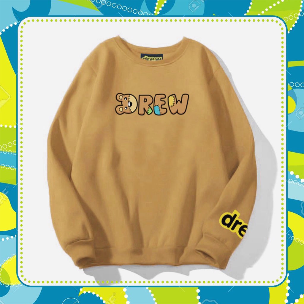 Áo Sweater DREW Nam Nữ Unisex Nỉ bông ngoại hoodie_drew1996