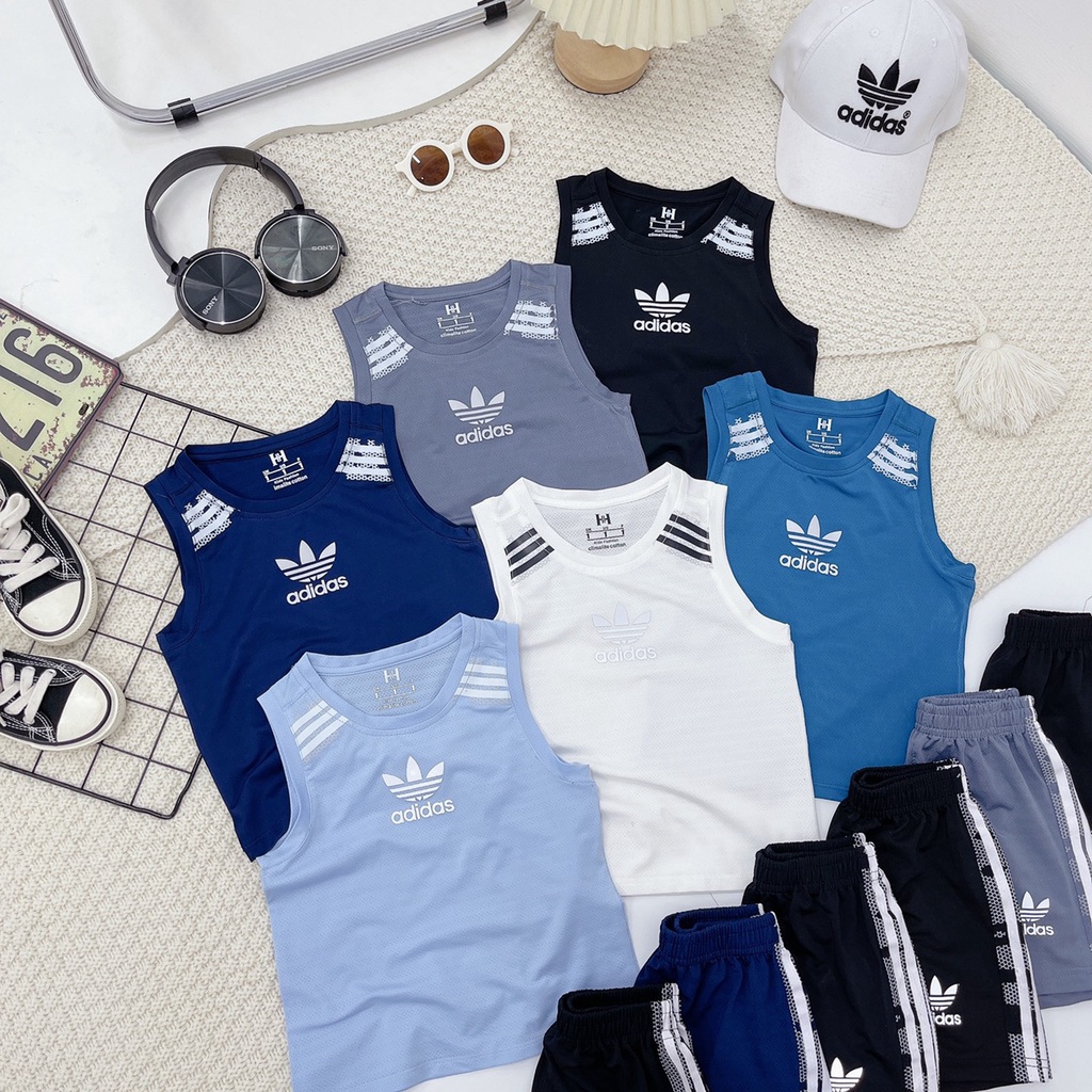 Đồ bộ cho bé bộ thể thao ba lỗ thông hơi cho bé trai 16-26 kg - VyVy Kids