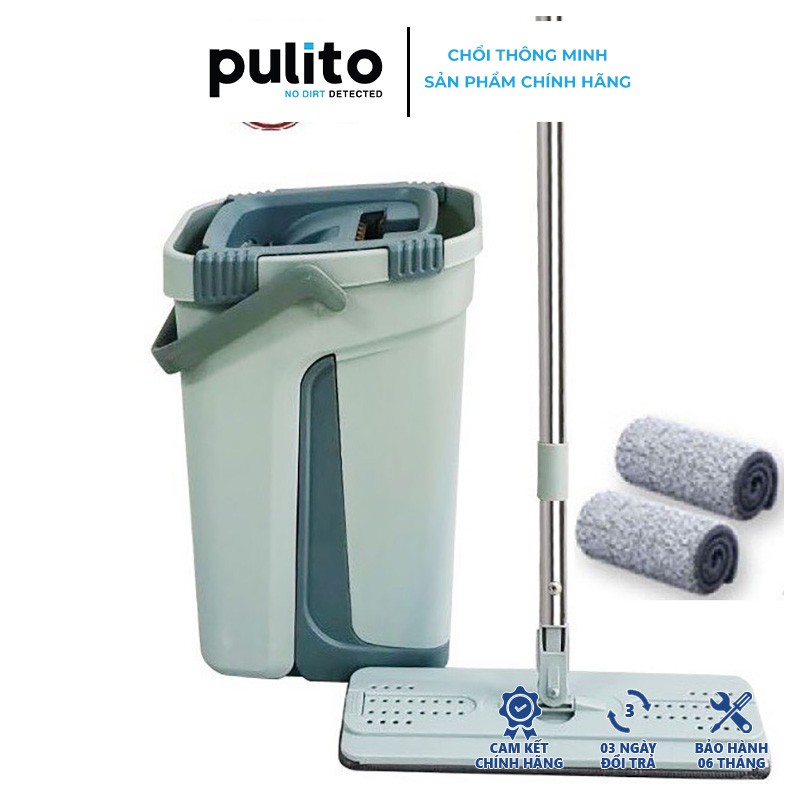 Bộ cây lau nhà ,chổi lau nhà thông minh 360 tự vắt TẶNG Kèm 2 miếng lau siêu sạch LS-CKT-N