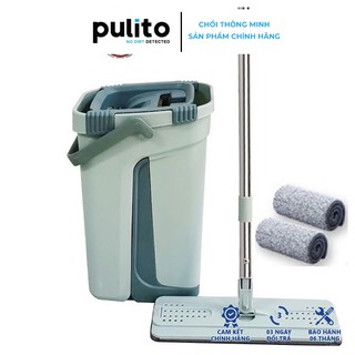 Bộ cây lau nhà ,chổi lau nhà thông minh 360 tự vắt TẶNG  Kèm 2 miếng lau siêu sạch LS-CKT-N