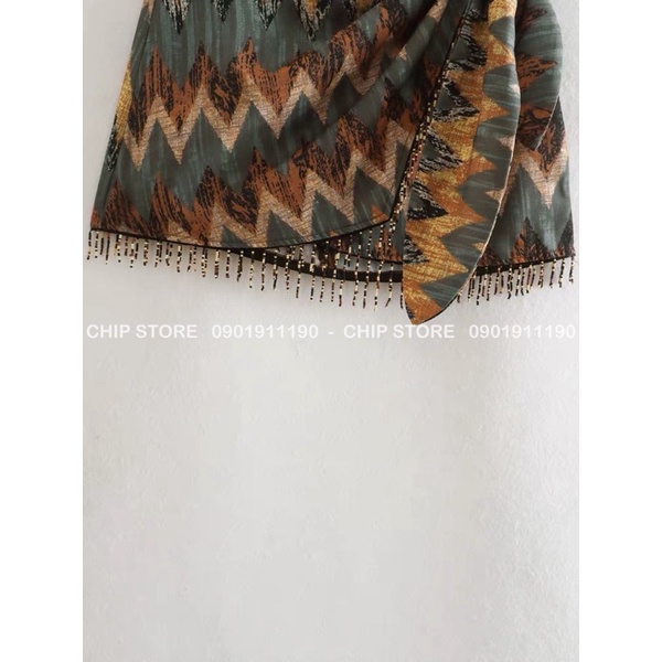 SET ÁO SƠ MI THÔ - CHÂN VÁY BOHEMIan ZARA XUẤT DƯ XỊN BASIC HÀNG CHUẨN