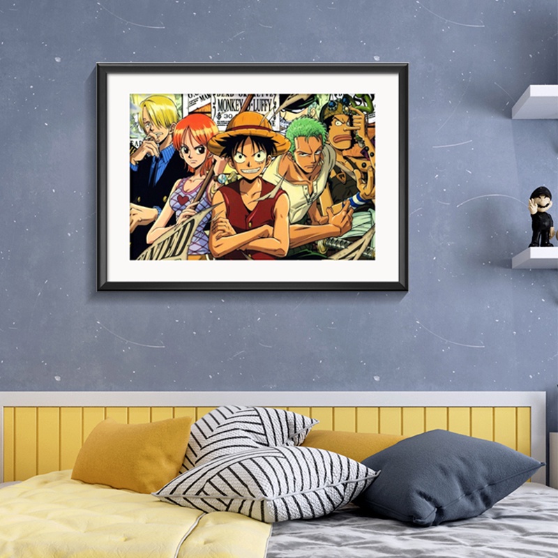 Tranh Đính Đá DIY Họa Tiết Anime Nhật Bản Hiện Đại Trang Trí Nhà Độc Đáo