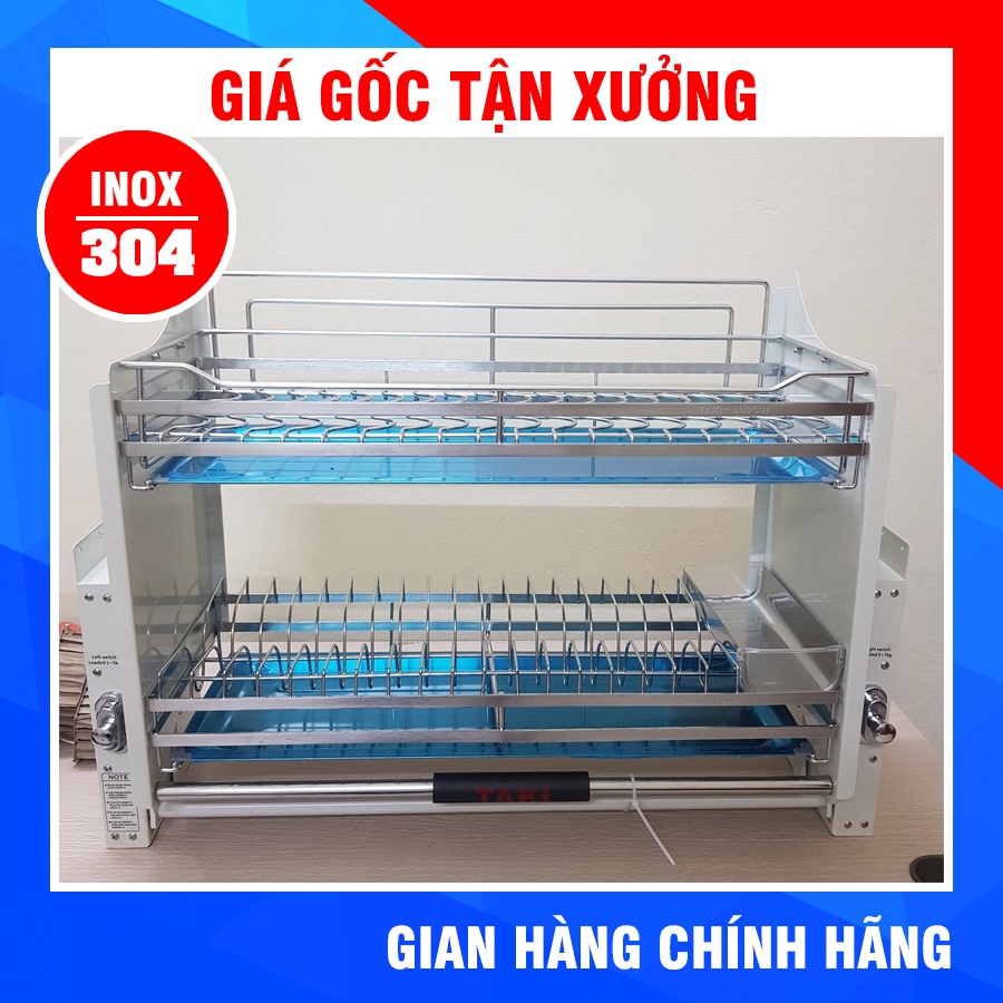 Giá Bát Nâng Hạ Tủ Bếp INOX 304 - Bảo Hành Vĩnh Viễn - Có Thợ Lắp Đặt