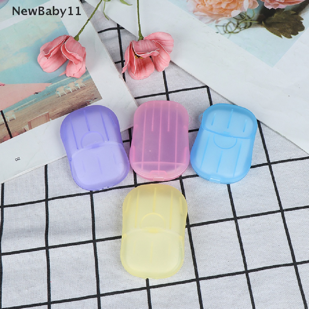 Hộp 20 Miếng Xà Phòng Giấy Rửa Tay Dùng Khi Đi Du Lịch