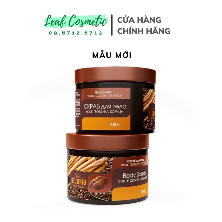 [ Chính Hãng ] Tẩy Da Chết Body Nga Chiết Xuất Quế Hồi và Cafe Làm Săn Chắc Da