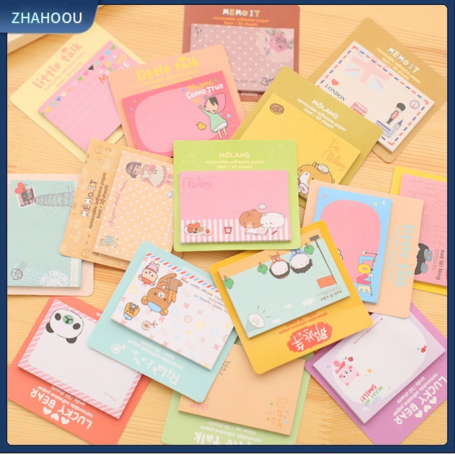 Giấy Ghi Chú Họa Tiết Hoạt Hình Đáng Yêu Sáng Tạo Sổ Tay Ghi Chú Hình Động Vật Hoạt Hình Xinh Xắn Giấy ghi chú dán ghi chú kiểu dáng xinh xắn