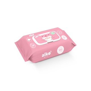 Khăn ướt cho bé Aiko 100 tờ không mùi