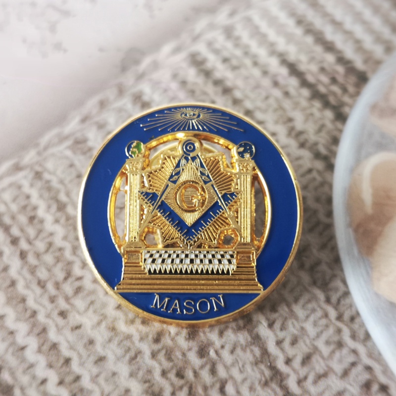 Huy hiệu cài áo Masonic/ Mason/ Freemason/ Blm5 trang trí đẹp mắt