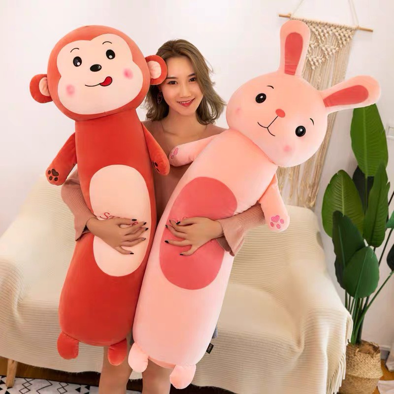 Gối ôm hình thú đáng yêu, thú nhồi bông cho bé, gấu bông ếch thỏ khỉ,sư tử miniso siêu mềm mịn giá rẻ TK14