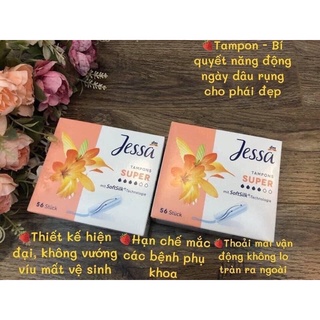 Là con gái thật tuyệt _ băng vệ sinh Tampons Jessa super 4 giọt 56 nút hàng Đức