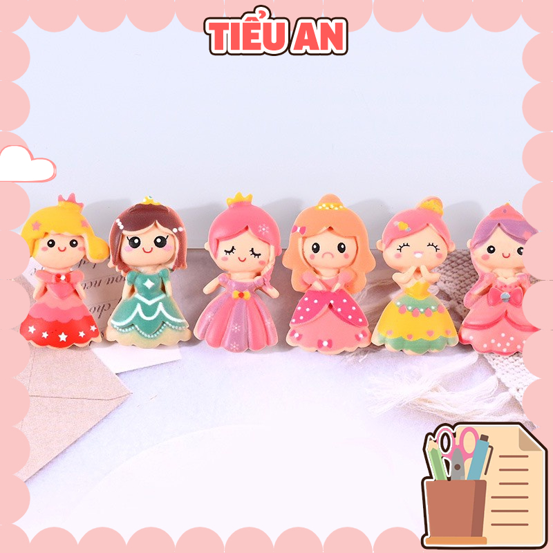 Charm (C546) slime/ Dụng Cụ Charm Trang Trí [Ko Keo &amp; Nút]  Hình Công Chúa Dễ Thương  - Giá 1 cái