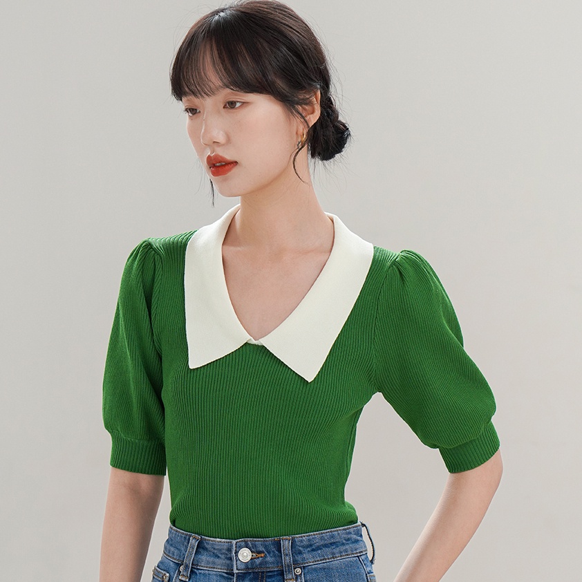 Áo Polo Dệt Kim Đa Năng Thời Trang Mùa Xuân Mới Dành Cho Nữ