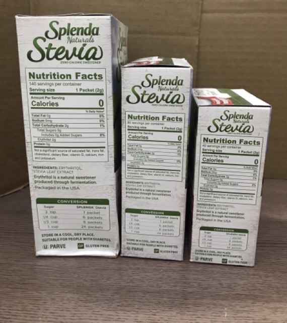 Đường ăn kiêng Splenda Stevia 140 gói của Mỹ
