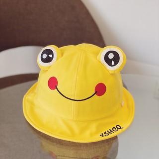 Mũ cotton con ếch cho bé gái