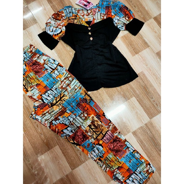 Bộ Quỳnh Anh áo borip xịn phối mango cao cấp