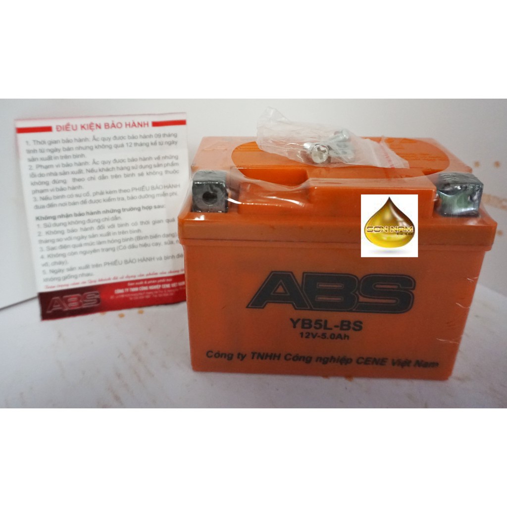 BÌNH ÁC QUY ABS YB5L-BS 12V - 5AH