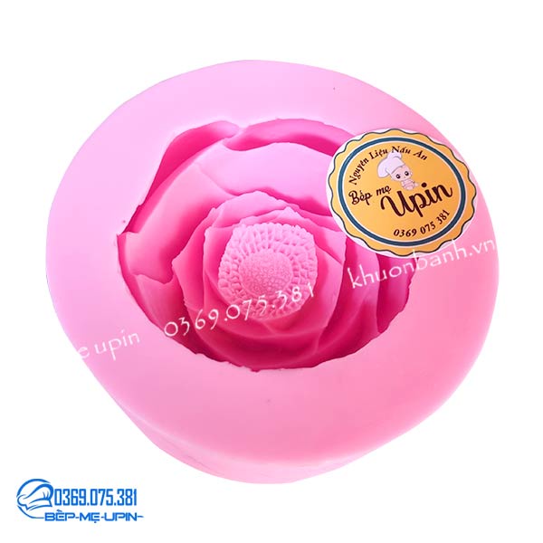 Khuôn silicon hoa hồng trà đại 13cm hoa trà đại