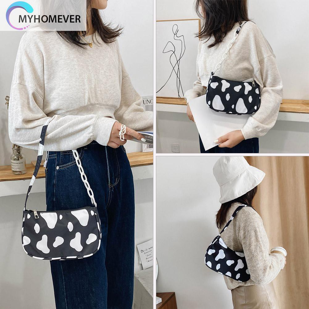 Túi xách họa tiết bò sữa thời trang trẻ trung