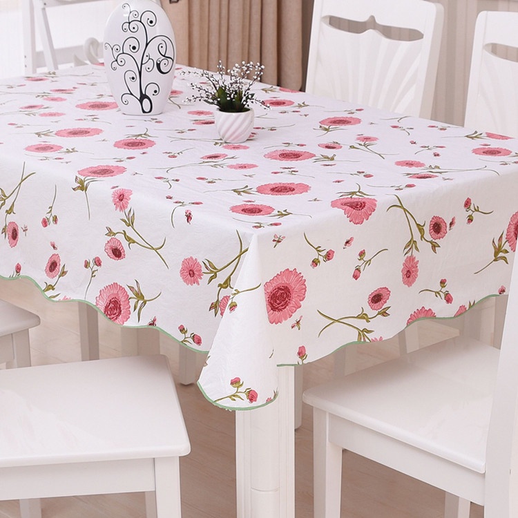 Khăn trải bàn hình tròn / vuông chống thấm nước / dầu dễ lau chùi tiện lợi