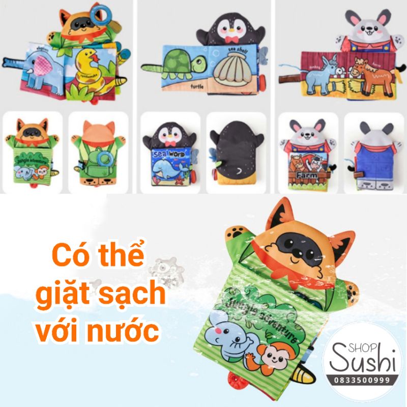 Sách vải kèm rối tay cho bé